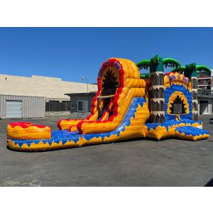 Dual Lane Fire & Ice Water Slide Combo (SKU w289)