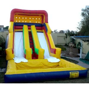 Double Lane Water Slide Jumper