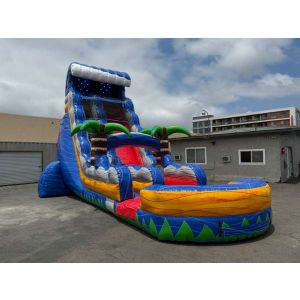 25 Blue wave tropical water slide (sku W600)