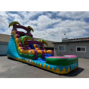 20ft tropical Hawaiian water slide (sku W606)
